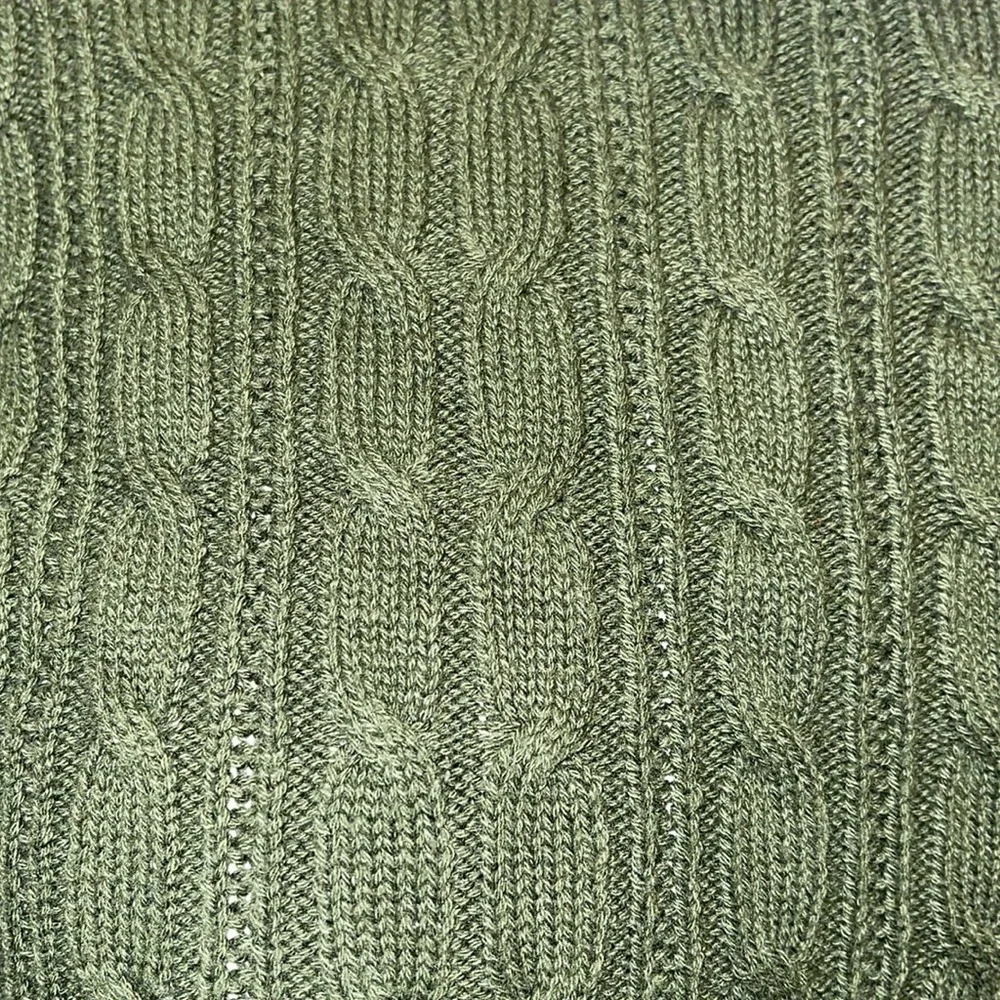⭐️St. John's Bay Womens long sleeve Cree Cable Knit Cotton Blend Sweater SP - Picture 7 of 9